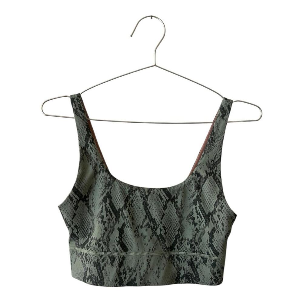 New Fabletics Python Print Scoop Neck Longline Sports Bra Size Small